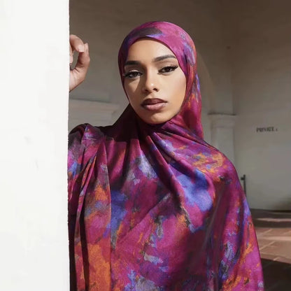 Hijab en mousseline de soie
