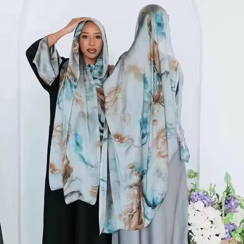 Hijab en mousseline de soie
